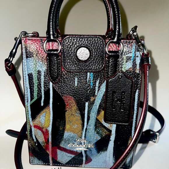 NWT - COACH x Mint + Serf - North/South Mini Bag Graffiti Print - Picture 5 of 16